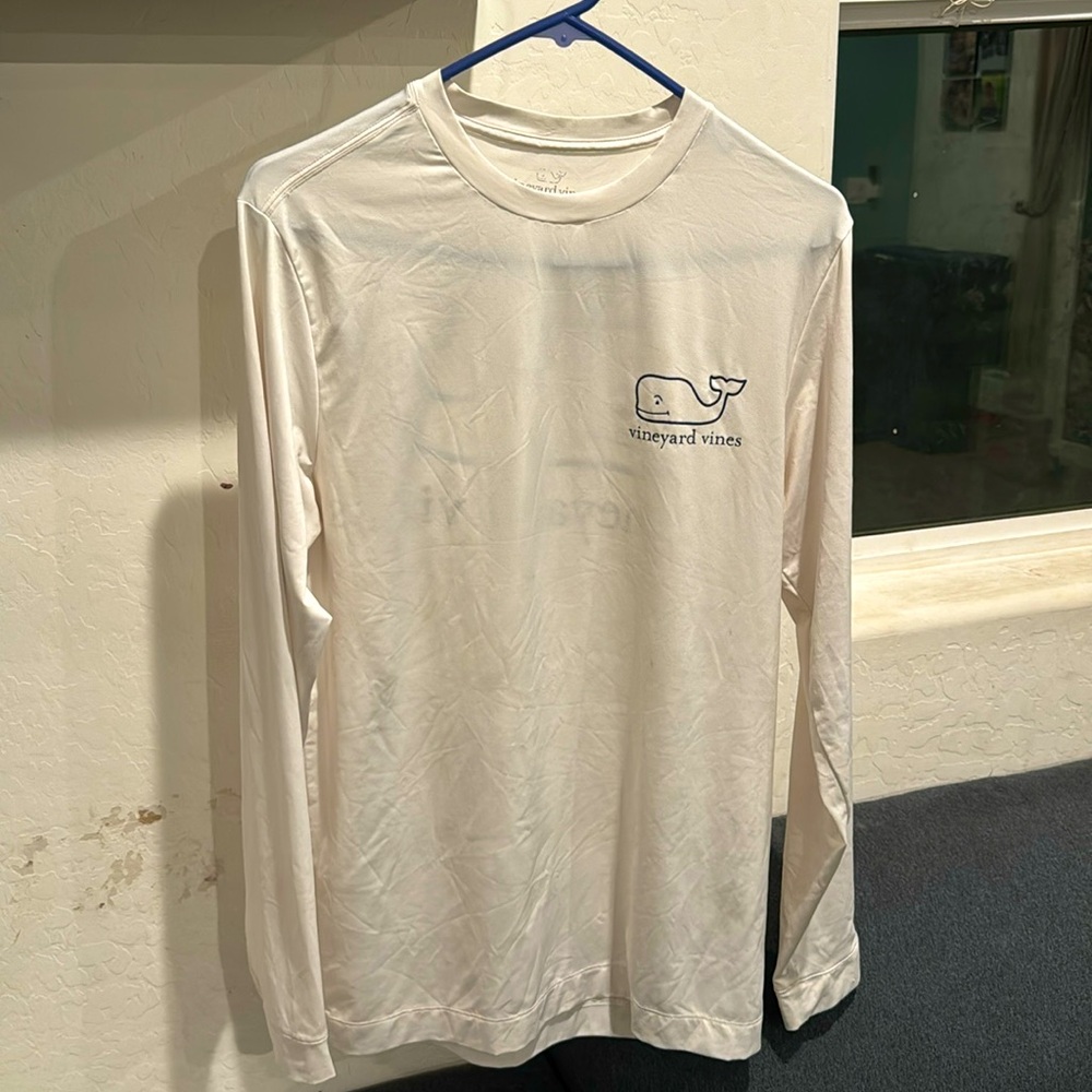 Vineyard Vines Longsleeve Rashguard White Logo Whale Size Small